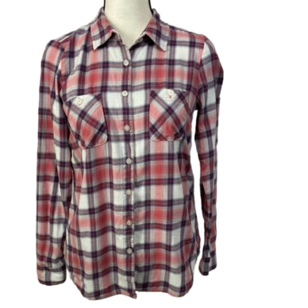 2/$30 BCBGeneration Plaid Button Down Cotton Western Shirt Size Small # 1552 - Picture 1 of 10